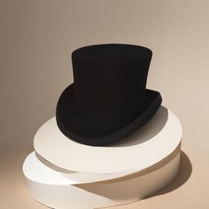 Cappello Presidenziale in Lana con Parte Superiore Piatta, Berretto <span class=keywords><strong>da</strong></span> Maghi ed Equestri, Cappello Retrò Vintage Britannico per Spettacoli e Jazz - Product Image 5