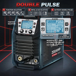 LEVIN OEM ODM ULTRAMIG Soudeuse <span class=keywords><strong>MIG</strong></span> multiprocessus 200A à impulsions sans surtension avec mémo de travail et alimentateur à 4 rouleaux pour aluminium - Product Image 3