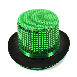 Paillettes Chapeau Haut Rétro Britannique Gentleman Jazz Chapeau Performance Magicien Chapeaux <span class=keywords><strong>Cabaret</strong></span> Cirque Ringmaster Déguisement Topper Accessoire - Product Image 3
