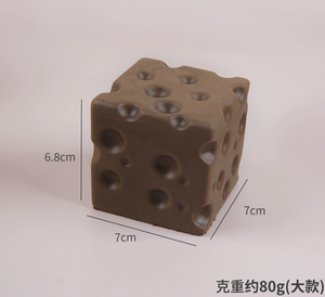 Jouet anti-stress en mousse PU à logo personnalisé, en forme de pain au fromage, à rebond lent, pour soulager l'anxiété, idéal comme cadeau promotionnel - Product Image 3