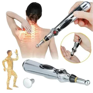 Caneta eletrônica para alívio de dor, massageador corporal para acupuntura, caneta de energia meridiana, novo, 2021