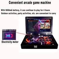 Console de jeu d'arcade portable KBX Ku-5455 avec écran HD 14 pouces, joystick, double joueur, lecteur MP3, connectivité USB/filaire, pour l'extérieur, en anglais