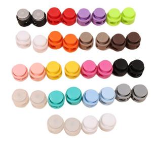 Hebilla de ajuste de plástico colorida con diseño de nariz de cerdo de doble orificio para cordón elástico, para chaquetas y abrigos, con diseño de hebilla de resorte - Product Image 5