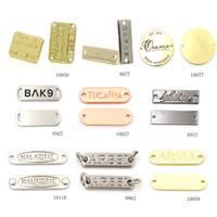 Étiquettes de couture en métal de qualité fabricant, personnalisées avec logo et nom de marque, à coudre, pour accessoires de sacs, chapeaux et vêtements