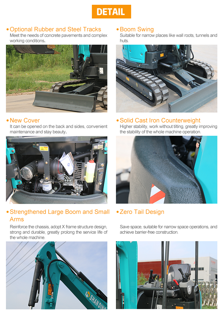 Free shipping 2.5 ton  3ton with boom swing cabin diggers new crawler  Mini excavator