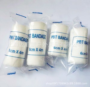 ผ้าพันแผลทางการแพทย์ PBT แบบนุ่ม ได้รับการรับรองมาตรฐาน CE ราคาโรงงาน สีขาว ขนาด 10 ซม. x 4.5 ม. แบบกำหนดเองได้ - Product Image 2