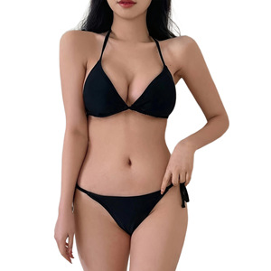 Nuevo conjunto de <span class=keywords><strong>bikini</strong></span> de tres piezas para mujer 2026, sexy, estilo Spice Girls, con efecto push-up para busto pequeño, halter con cordones. - Product Image 5