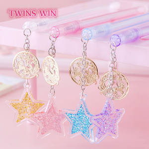 Bolígrafo con Colgante de Estrella <span class=keywords><strong>Atrapasueños</strong></span> de Dibujos Animados, Estilo Femenino y Lindo, Bolígrafo con Cadena, Bolígrafos para Estudiantes, Bolígrafo de Gel 2695 - Product Image 2