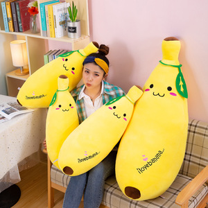 Oreiller de poupée de fruit de banane jaune de Kawaii populaire pour l'<span class=keywords><strong>expression</strong></span> de visage de Smiley - Product Image 4