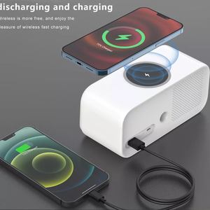 Réveil LED multifonctionnel 6 en 1 pour <span class=keywords><strong>chargeur</strong></span> de téléphone portable sans fil <span class=keywords><strong>Qi</strong></span> avec haut-parleur BT et lampe magnétique - Product Image 6