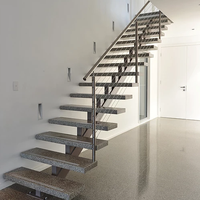 Escalier en acier inoxydable fabriqué à Foshan pour le deuxième étage, avec design de rampes