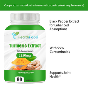 Capsules d'extrait de curcuma directement de l'usine avec extrait de curcuma pour soutenir la santé des articulations, absorption améliorée - Product Image 3