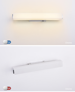 NewThingLine Modern Mirror Lamps LED <b>Wall</b> <b>Light</b> 60cm Opal Glass Polished Finish 4000K CRI90 3-Year Warranty Hotel Use IP44 - Product Image 4