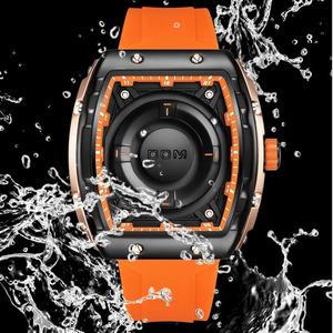 Reloj DOM <span class=keywords><strong>de</strong></span> silicona verde a <span class=keywords><strong>la</strong></span> moda para hombre, deportes al aire libre, puntero <span class=keywords><strong>de</strong></span> desplazamiento impermeable, fuerza magnética, reloj <span class=keywords><strong>de</strong></span> pulsera <span class=keywords><strong>de</strong></span> cuarzo para hombre 1796 - Product Image 3