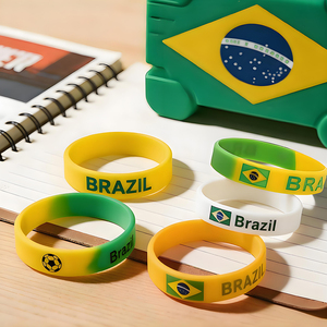 Pulsera de PVC con Bandera de Brasil Personalizada, Pulsera de Silicona Promocional con Relieve, Recuerdo de Festival, Fábrica de DongGuan, Bienvenido <span class=keywords><strong>a</strong></span> Visitar - Product Image 4