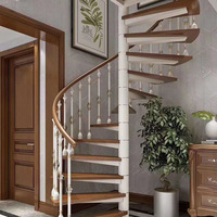 Escalier intérieur personnalisé moderne en spirale, tube rond, pour villa