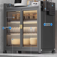 Égouttoir à vaisselle en métal efficace, rangement pour baguettes, armoire anti-poussière, comptoir de cuisine, porte d'armoire, vaisselle de ménage, égouttoir