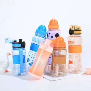 Garrafas plásticas populares para bebidas, garrafa de água plástica esportiva para fabricação de garrafas personalizadas