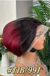 بيع بالجملة عرض خاص بسعر رخيص 12 لونًا قطع بيكسي شعر مستعار بدانتيل 4 × أمامي شعر مستعار ملون 13 قطعة شعر بشري - Product Image 3