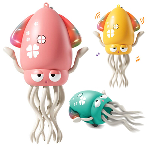Luckytoys 새로운 독특한 장난감 오징어 장난감 전기 걷는 문어 오징어 빛과 음악 감지 크롤링 춤 문어 장난감 - Product Image 1