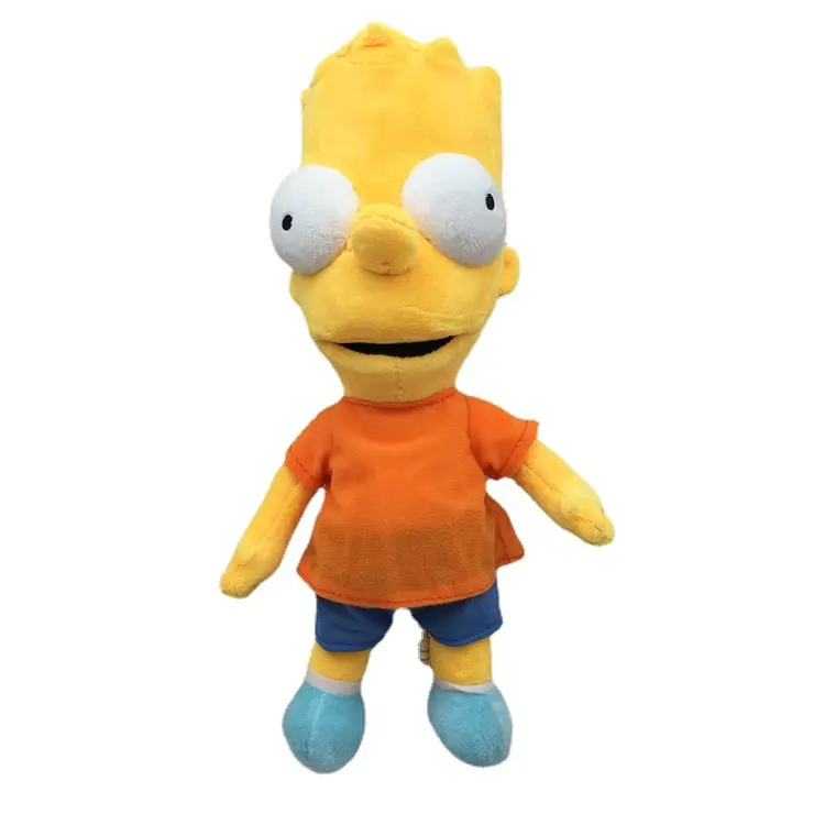 Bonecos de pelúcia Assen Simpsons fofos de venda quente OEM brinquedos de pelúcia de desenho animado para crianças e meninos presentes de aniversário The Simpsons Presente de pelúcia