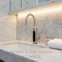 Robinet électrique de haute qualité à trou unique, robinet d'eau chaude électrique moderne pour salle de bain et cuisine