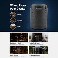 Ecorekeg 20L Fût à bière réutilisable à double paroi en HDPE, alternative en acier, qualité alimentaire, pressurisé, pour brasserie, bar, restaurant