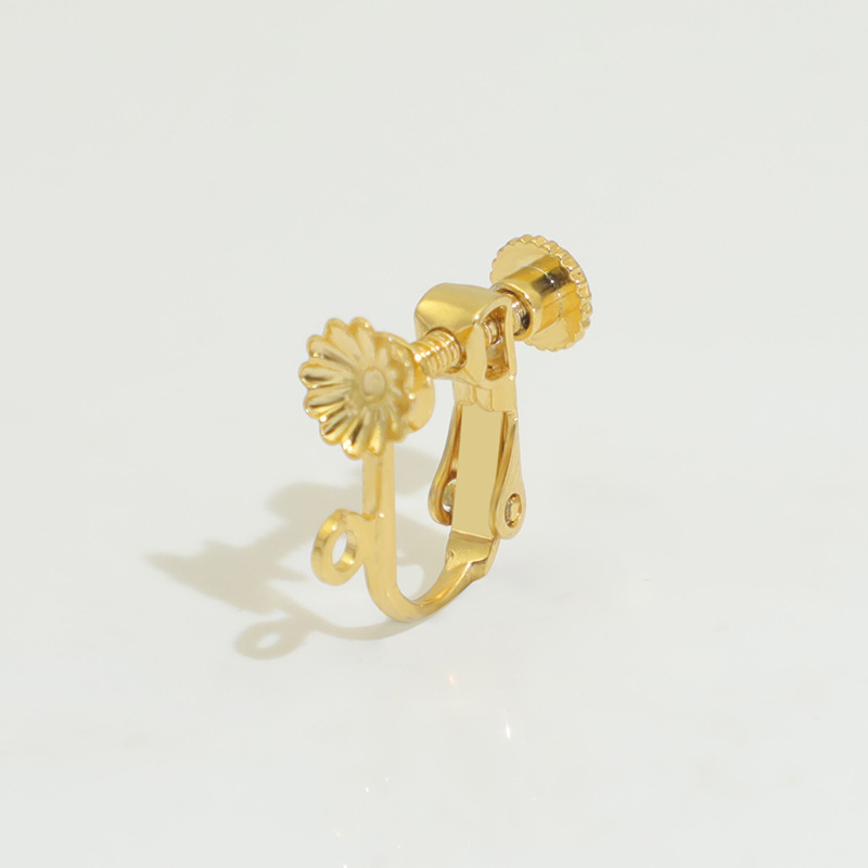 Fleur titulaire vis oreille clip/or