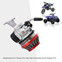 Moteur de moto 2 temps modifié GOOFIT 44-6 avec câble d'accélérateur au guidon pour ATV, mini moto tout-terrain, scooter 43cc 47cc 49cc