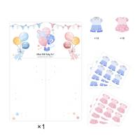 Geschlechts-Enthüllungs-Spielkarten für Babypartys & Geburtstagsfeiern - Junge/Mädchen Ratespiel Papier Indoor-Party-Dekoration