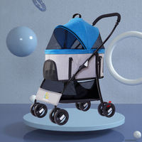 Dernière poussette légère de luxe pour animaux de compagnie Portable confortable pliable chien chat sac détachable cage de transport pour animaux de compagnie pour le camping
