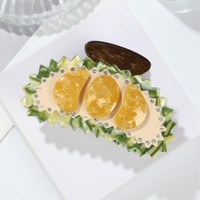 Pince à cheveux créative YJL en forme de durian et de cactus, nouvelle pince à cheveux en acétate de citron, pince à cheveux de haute qualité, accessoires capillaires personnalisés, vente en gros