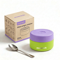 Boîte à lunch isotherme en acier inoxydable de 390 ml pour enfants, avec bouton de pression hermétique, personnalisable