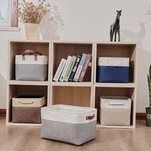 <span class=keywords><strong>Toile</strong></span> Jeans Collection Boîte Accueil Stockage Organisation Bin Seau Pliable Enfants Bébé Tissu Panier De Rangement - Product Image 4