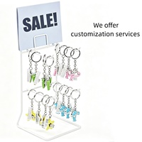 Présentoir de Comptoir Moderne Personnalisé en Métal avec Crochets pour Bijoux, Boucles d'Oreilles, Colliers, Bagues, Porte-clés, Cartes et Accessoires