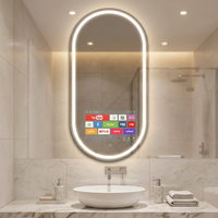 Espejo con Pantalla Táctil de 21.5 Pulgadas, Sistema Android, Montaje en Pared, Espejo Inteligente para Baño, Espejo Mágico para Hotel, Villa o Proyecto