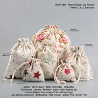 Sac en coton écologique personnalisé avec logo, cordon de serrage, imprimé mignon, plusieurs tailles, pochette de rangement pour emballage cadeau, organisateur de bijoux, vente en gros