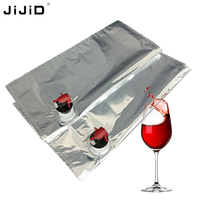 JIJID Sac Bag-in-Box 5L haute barrière avec valve papillon, emballage aseptique anti-fuite pour vin, café, jus et autres boissons