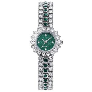 Elegante Reloj de Pulsera para Mujer con Pedrería, Esfera Redonda Pequeña de Color Rosa, Correa con Incrustaciones de Cristales, Reloj de Cuarzo de Moda - Product Image 2