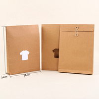Eco personnalisé t shirt boîte d'emballage paquet papier kraft t-shirt boîte d'emballage enveloppe document pochette forme pour t-shirt vêtements