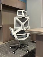 Chaise de jeu ergonomique moderne à dossier haut en maille, avec appui-tête réglable et rapport BIFMA, pour usage au bureau et en atelier (vente en gros)