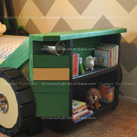 Car-shaped Kids Multifunctional Single Bed Creative & Unique Solid Wood Bed for Children kids bed with storage Customization