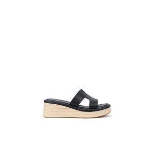 Sandales compensées pour femmes à semelle épaisse en corde de chanvre de 7 cm, avec bride en H, pour la plage et les vacances, collection été 2026, sandales d'extérieur - Product Image 6