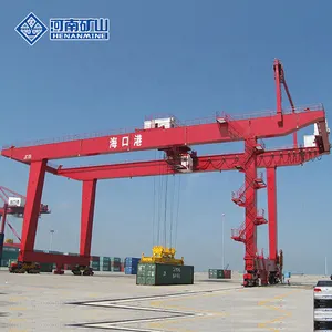 Guindaste de pórtico para terminal de contêineres montado em trilho RMG de 10 toneladas e 40 toneladas, preço de venda