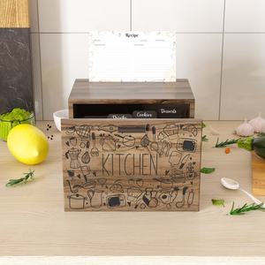 Vintage Wooden <strong>Recipe</strong> <strong>Box</strong> Wooden <strong>Recipe</strong> Card <strong>Box</strong> Dark Wood <strong>Recipe</strong> <strong>Box</strong> - Product Image 4