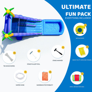 30x15x18FT Commercial Grade PVC <strong>Large</strong> Inflatable <strong>Slide</strong> Outdoor Adult Kids Backyard Inflatable Water <strong>Slide</strong> With <strong>Large</strong> Pool,Blower - Product Image 6