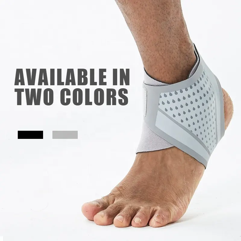 Supporto stabilizzatore per caviglia ad alta elasticità leggero manicotto di compressione regolabile con avvolgimento alla caviglia traspirante