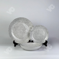 Offre Spéciale 16pcs 12pcs Marbre Design Assiette Décorative Bol Et Tasse Vaisselle Porcelaine Service De Dîner