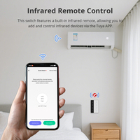 Zemismart Tuya Zigbee 4 Gang commutateur d'écran intelligent avec télécommande IR écran d'affichage lumière tactile interrupteur bricolage nom interrupteur