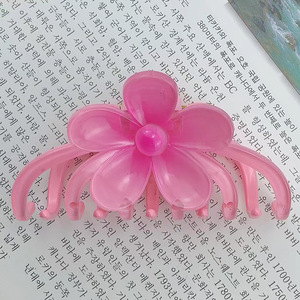 <strong>Colorful</strong> Plumeria <strong>Hair</strong> <strong>Claw</strong> Clip for Women Hawaiian Vacation Plastic <strong>Flower</strong> <strong>Hair</strong> <strong>Claw</strong> - Product Image 3